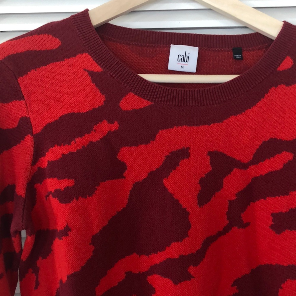Cabi Womens Camo Sweater